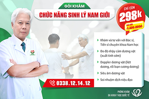 Gói khám chức năng sinh lý nam giới-Đa Khoa Y Học Quốc Tế